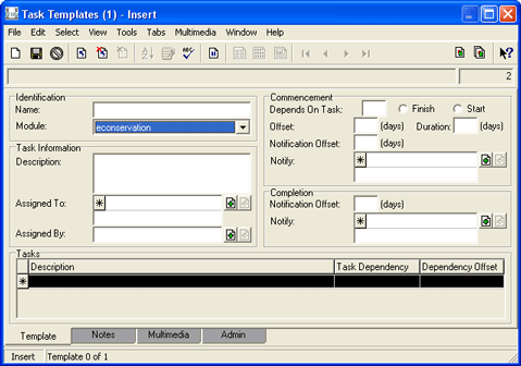 Task Templates module